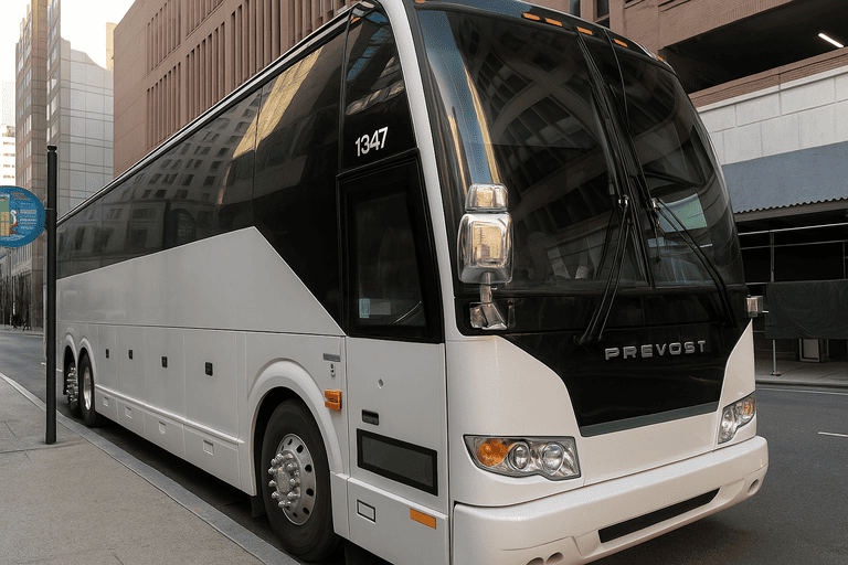 a Daly City Minibus Company coach bus