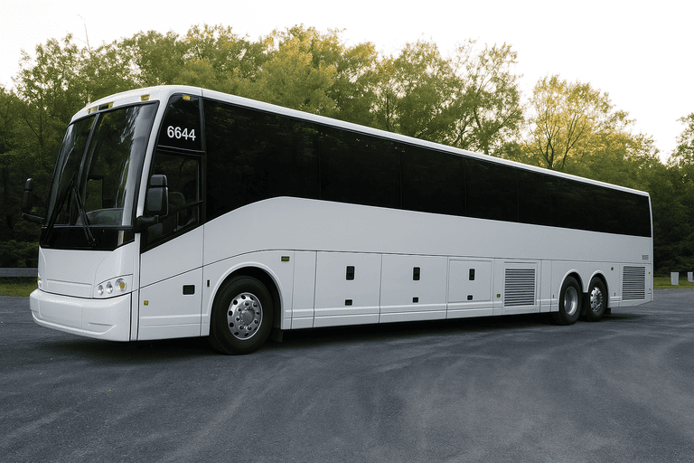 exterior of Daly City Minibus Company coach bus