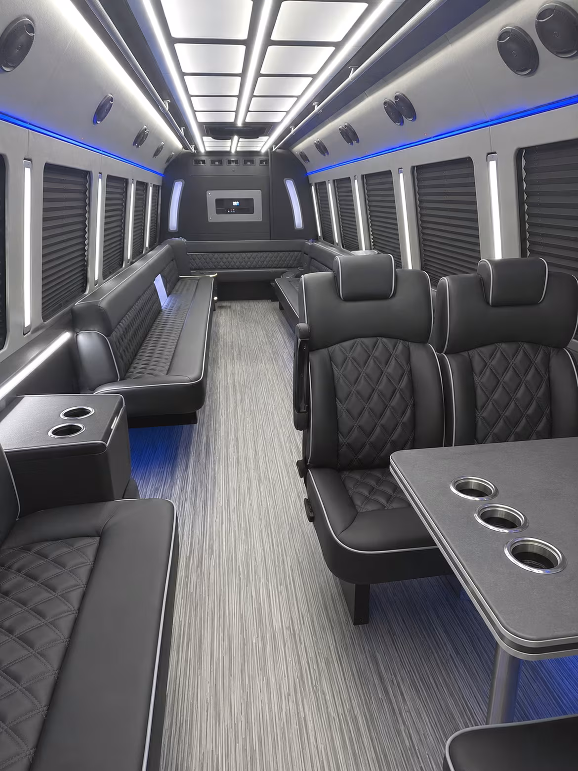 daly city 25 passenger party bus inside