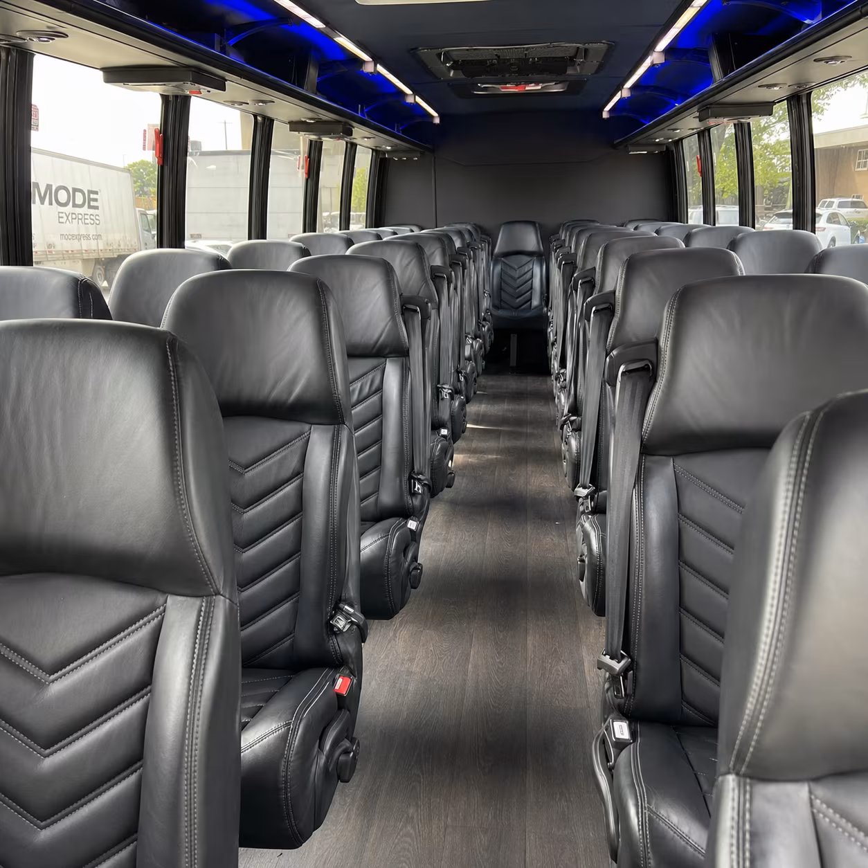 daly city 28 passenger minibus interior