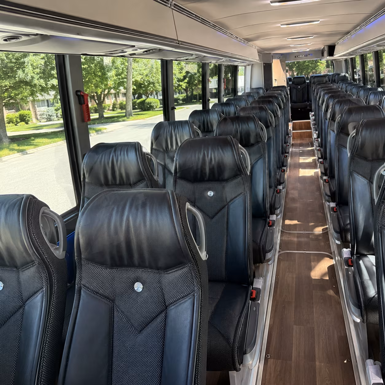 daly city 40 passenger charter bus inside