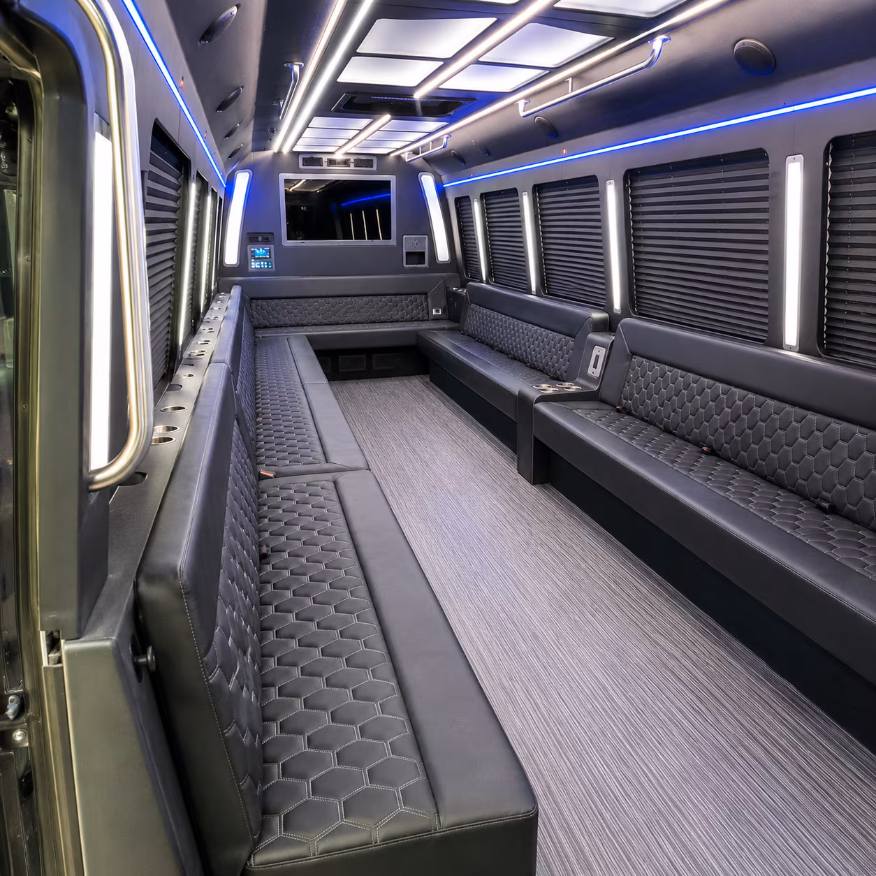 daly city 40 passenger party bus interior