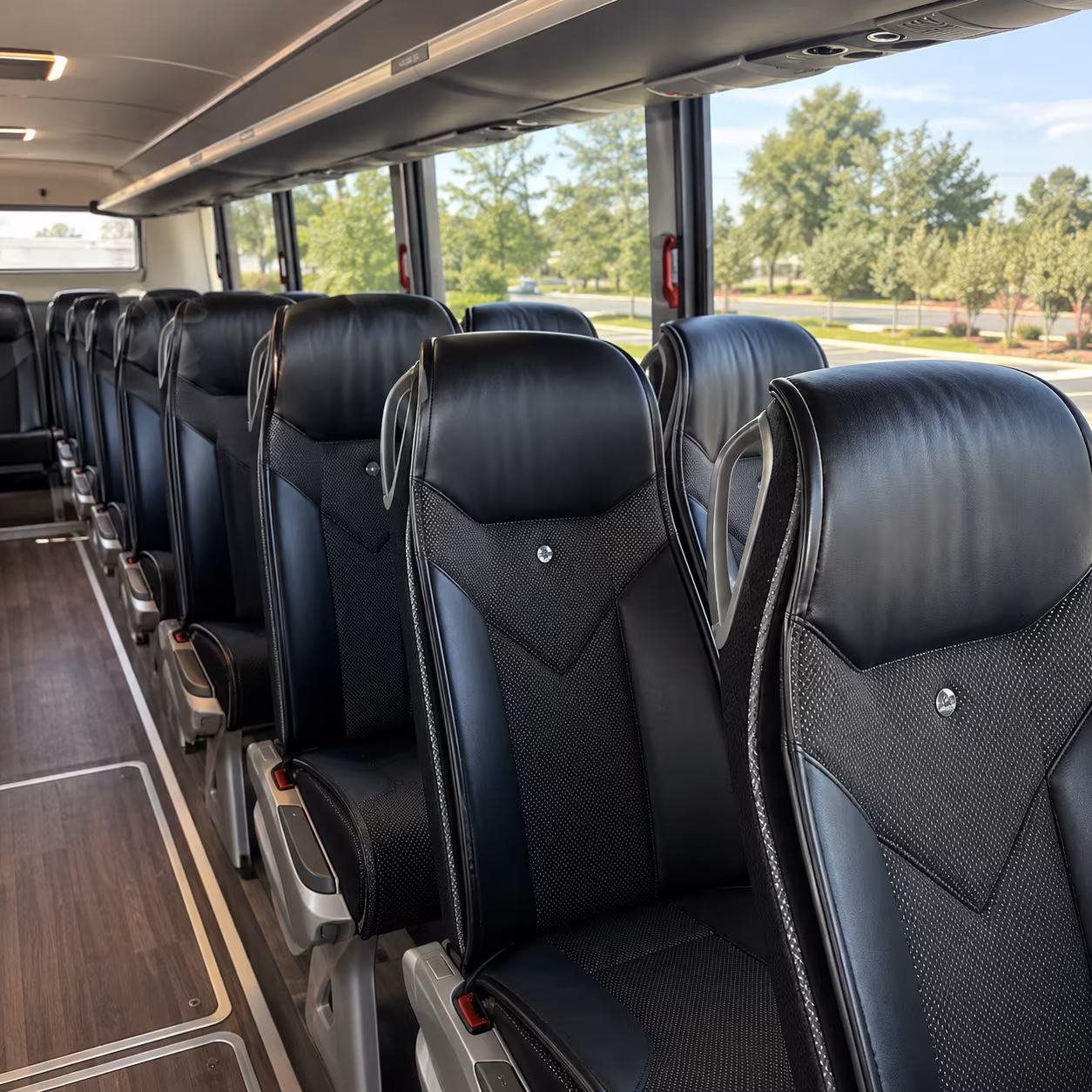 daly city 45 passenger charter bus interior