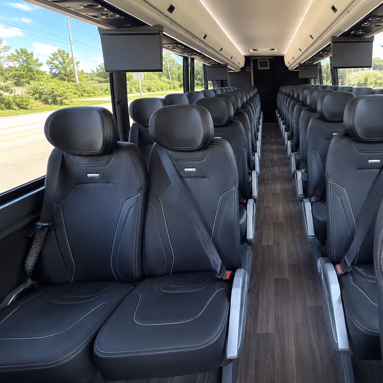 daly city 47 passenger charter bus inside