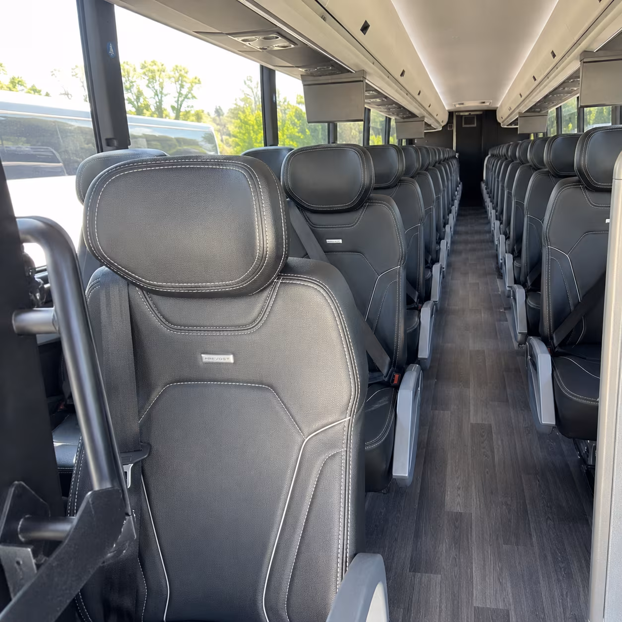 daly city 47 passenger charter bus interior