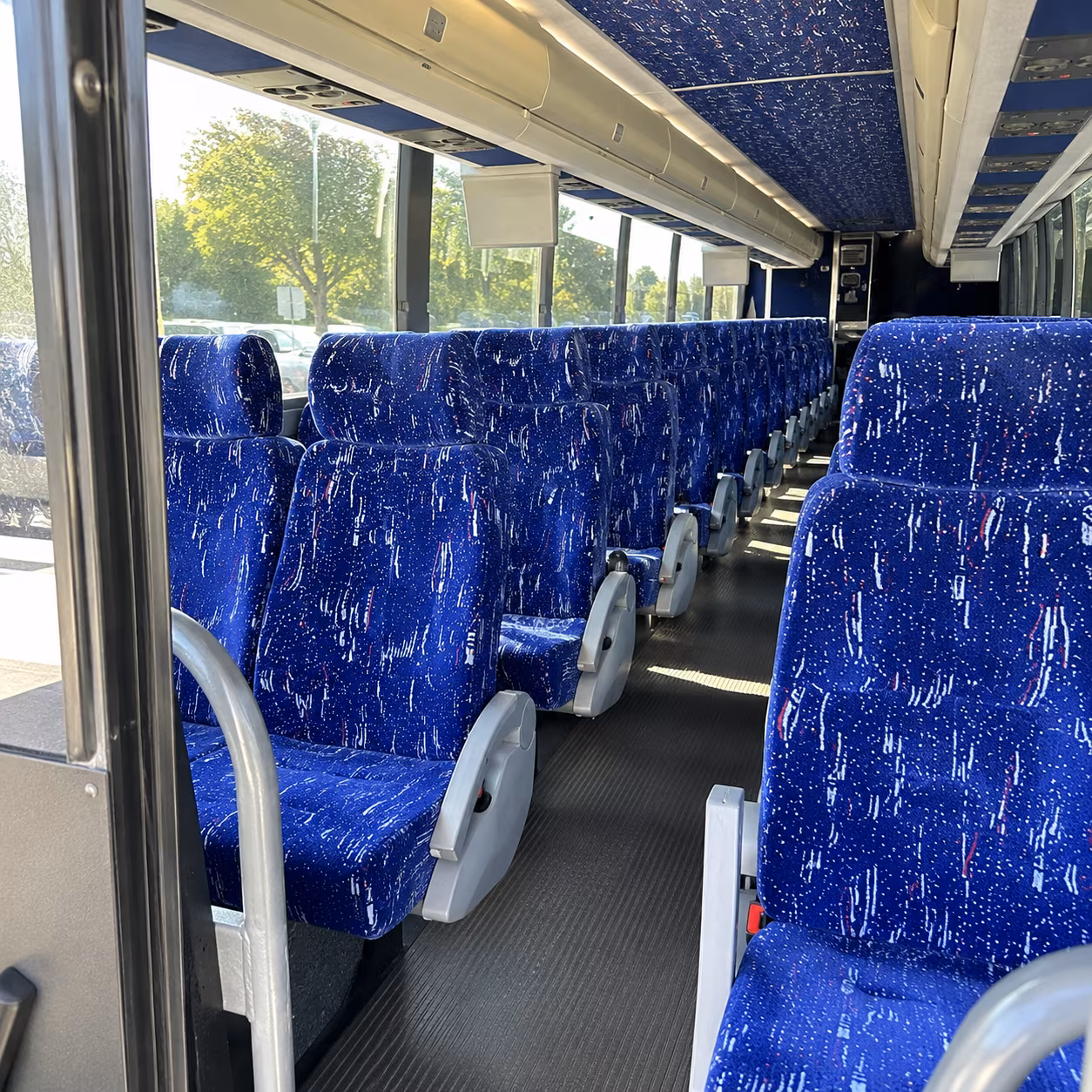 daly city 50 passenger charter bus inside
